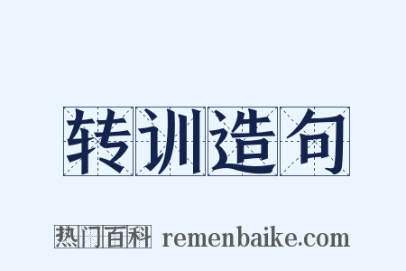 转训造句是什么意思的图片